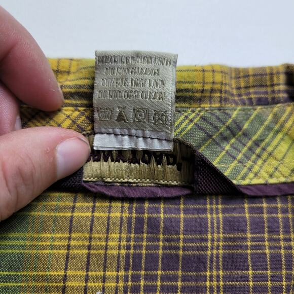 Horny Toad Plaid Elbow Patch Button Front Shirt Small Rustic Western Cabincore - Picture 4 of 6